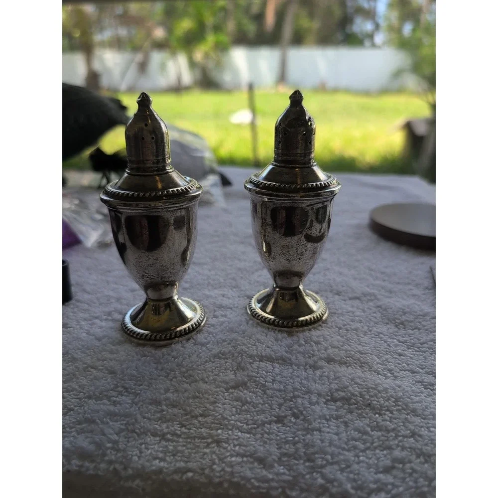 Sterling Silver Weighted Salt &‎ Pepper Shaker By Duchin Creation